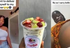 Lady flaunts result after delivering parfait to male customer’s house