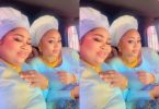 Regina Daniels, Her Mother Rita Attend White Garment Church