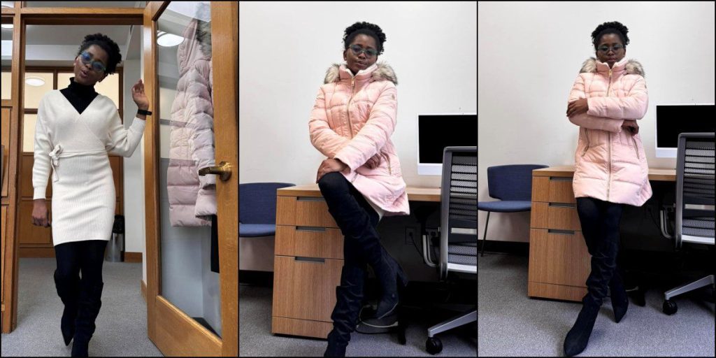 Lady celebrates buying her first ‘brand-new’ winter jacket after 2 years of living in America