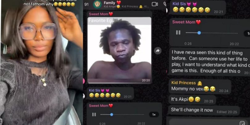 Mother calls out daughter on family WhatsApp group for using Speed Darlington as DP