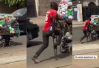 Video of man hawking business on wheelbarrow with one leg goes viral