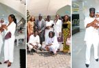 Excitement as Ivy Ifeoma and Rudeboy dedicate their daughter in church