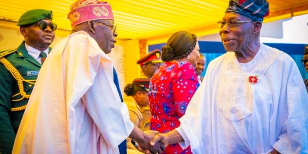 Photos: President Tinubu, Obasanjo, Jonathan meet in Ghana
