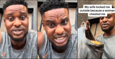 Man laments as wife locks him outside after plantain seller cheated him