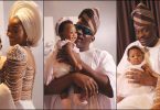 Wofai Fada and Taiwo Cole unveil their baby’s face as they celebrate her dedication