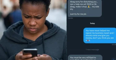 Businesswoman faces backlash for ridiculing lady who begged for N2K to eat