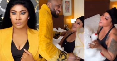 Angela Okorie Shows Off Lover On Valentine’s Day As He Spoils Her With Gifts