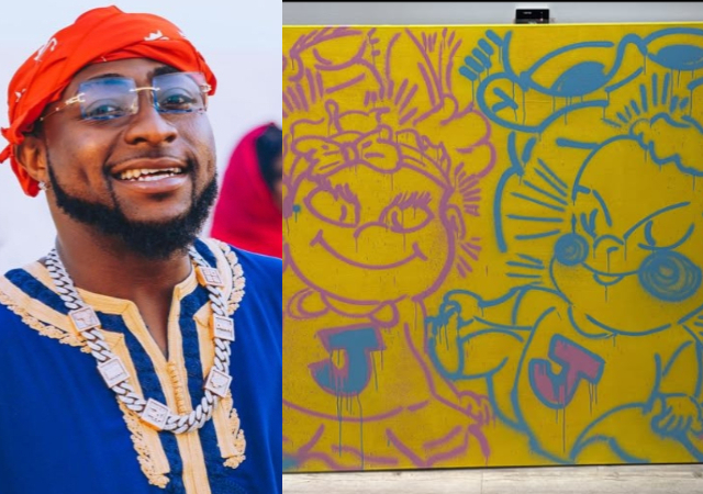 J&J: Davido Gives Hint of His Twins’ Names with Recent Artwork