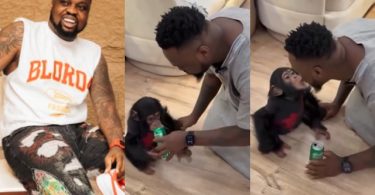 Video of Egungun of Lagos kissing his pet monkey goes viral