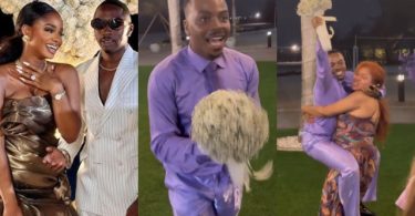 Enioluwa Trills After Catching Bouquet At Priscilla’s Wedding, Shares His Wedding Date