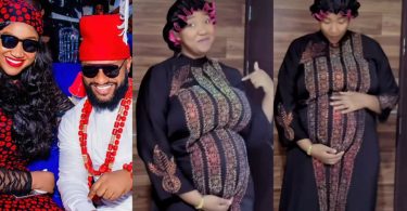 Yul Edochie and Judy Austin expects 3rd child, show off baby bump