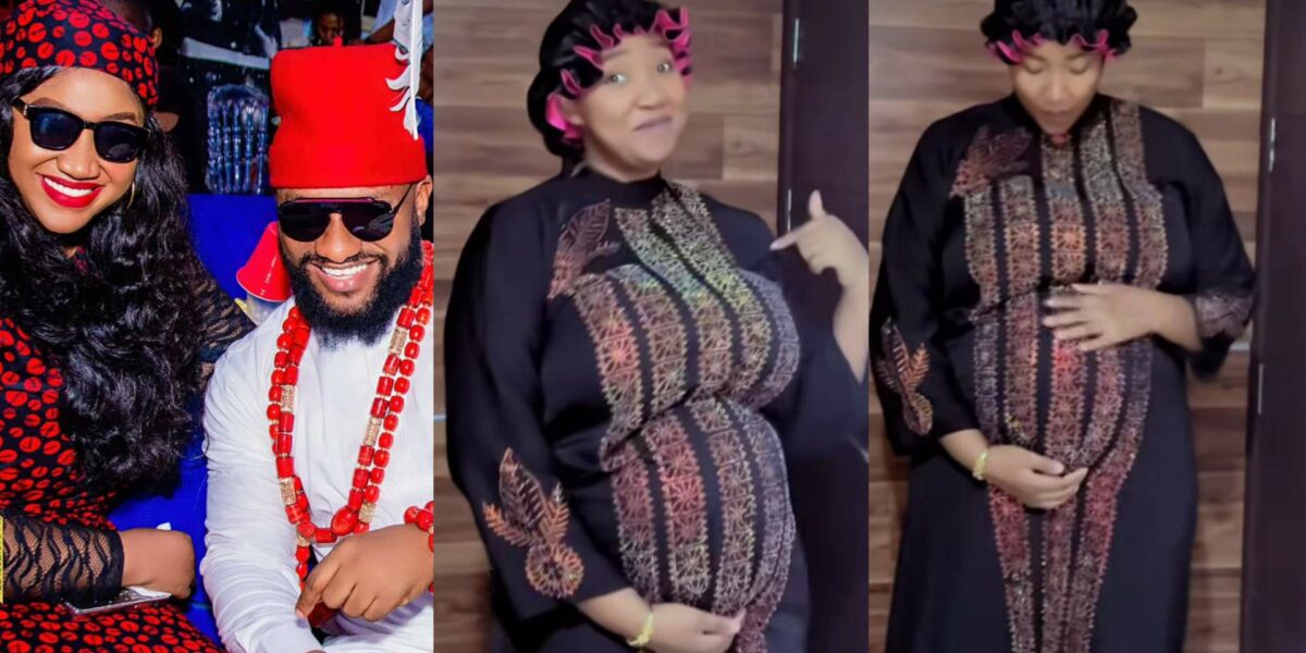 Yul Edochie and Judy Austin expects 3rd child, show off baby bump
