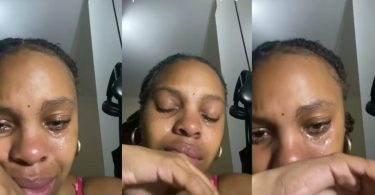 Lady bursts into tears after going through her man’s phone