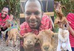 Daniel Regha leaves fans stunned as he embraces farming, poses with his goats