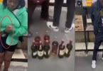 Couple caught on camera stealing drinks worth ₦5 million by hiding them in their clothes