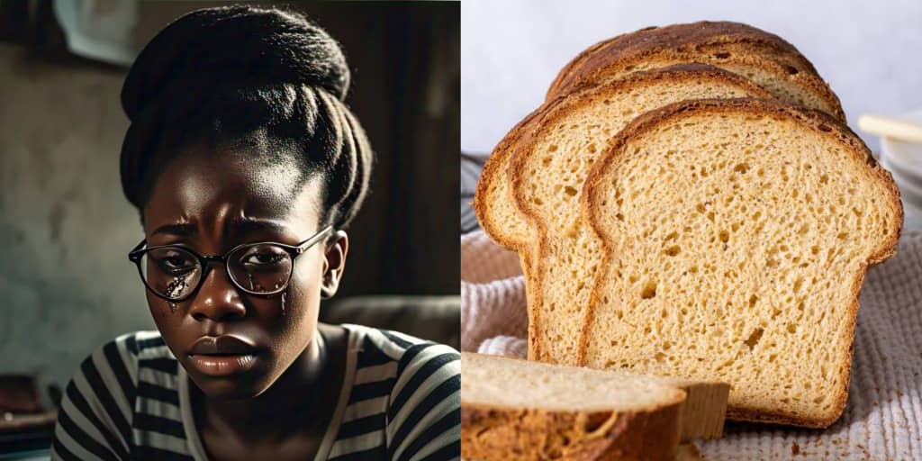 Lady fumes as dispatch rider allegedly steals 10 slices from her bread order, ties it with black ribbon
