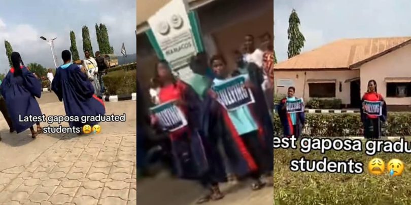 GAPOSA punishes students for bullying, makes them wear graduation gowns and carry ‘bullying’ placards