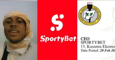 Man shocks internet as NYSC posts his friend to SportyBet headquarters for PPA