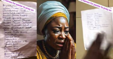 Brother laments as sister lists 40 potential husbands, submits list to pastor for prayer