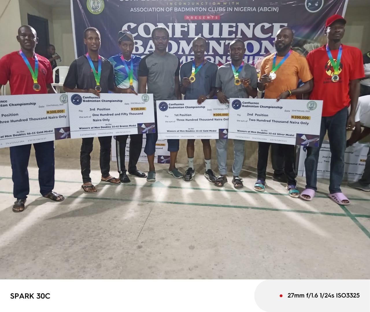 Confluence Badminton Club wins mixed doubles, men’s doubles in second edition of Kogi State Championship