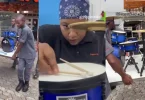 Baker wows internet with lifelike drum set cake