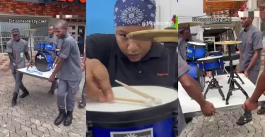 Baker wows internet with lifelike drum set cake