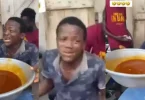 Man cries after being told to finish food he was caught stealing, including pot of soup