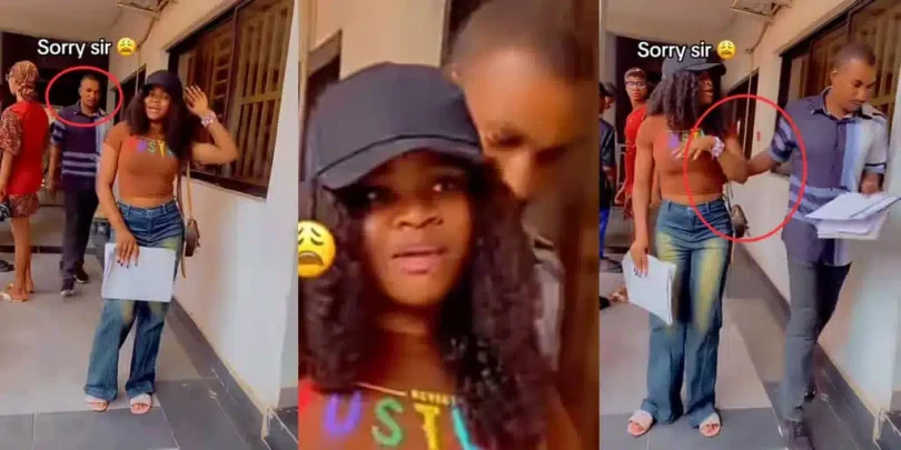 UNIZIK student reacts after near clash with lecturer during TikTok video shoot on walkway