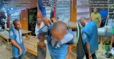 Man caught bending his hand like a person with special need to beg for money