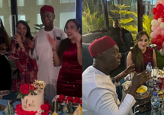 Regina Daniels Physically Missing as Co-Wife, Laila Charani Enjoys Quality Time with Husband, Ned Nwoko at Birthday Dinner