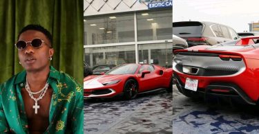 Jubilation as Wizkid acquires Ferrari 296 GTS