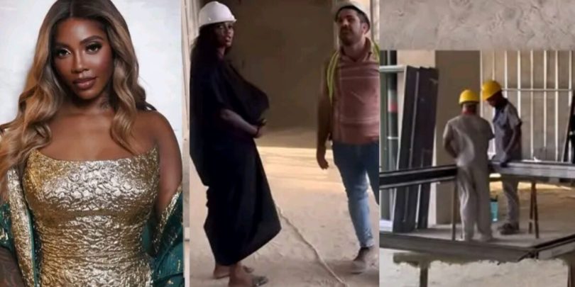 Tiwa Savage shows off her penthouse undergoing construction