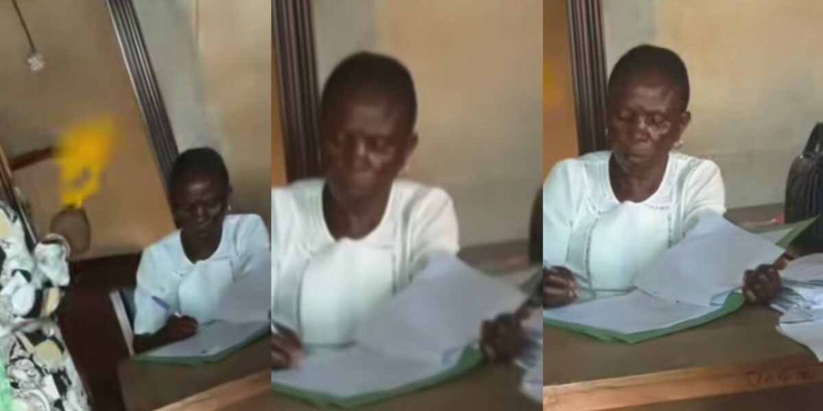 Video shows female student fanning lecturer in her office
