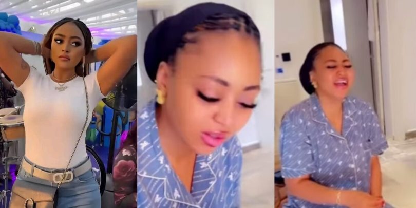 Regina Daniels devours wraps of fufu amid marriage controversy