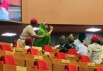 Drama in the Senate: Lawmakers struggle to calm Natasha Akpoti as Akpabio orders her out