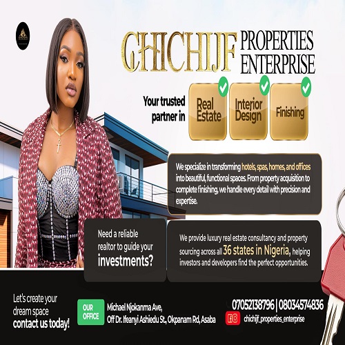 Who Is CHICHIJF PROPERTIES ENTERPRISE (Chichi Gifted Egbule) – Celebrities – Nigeria