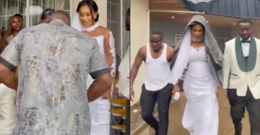 MC hailed for removing his cloth to protect bride from rain