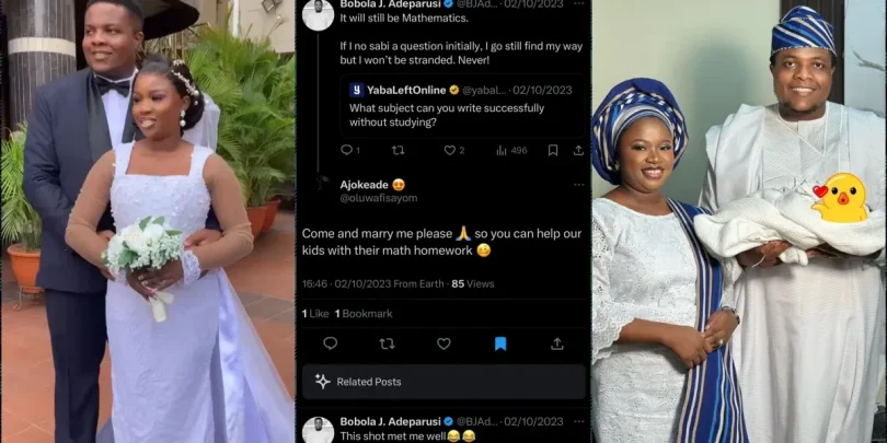 Twitter users welcome first child after playfully suggesting ‘come and marry me’