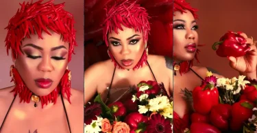 Toyin Lawani stuns in pepper-inspired outfit for Valentine’s Day