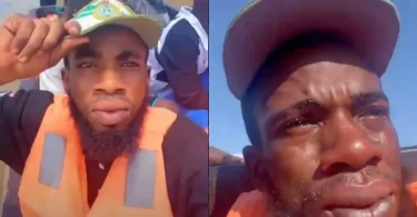 Corper weeps bitterly after boat breaks down in the middle of nowhere