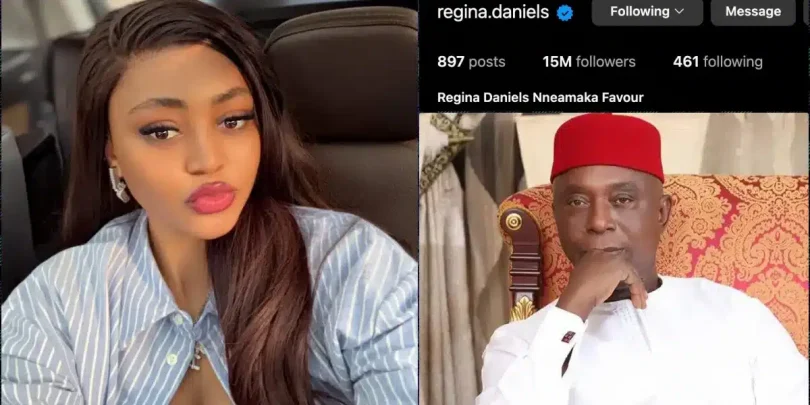 Regina Daniels returns to Instagram, yanks off husband’s name and photos