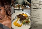 Lady shows off receipt as she spends N696K on date with friend