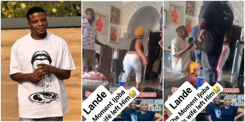 Video of Ijoba Lande kneeling, begging wife not to leave him despite infidelity allegations goes viral