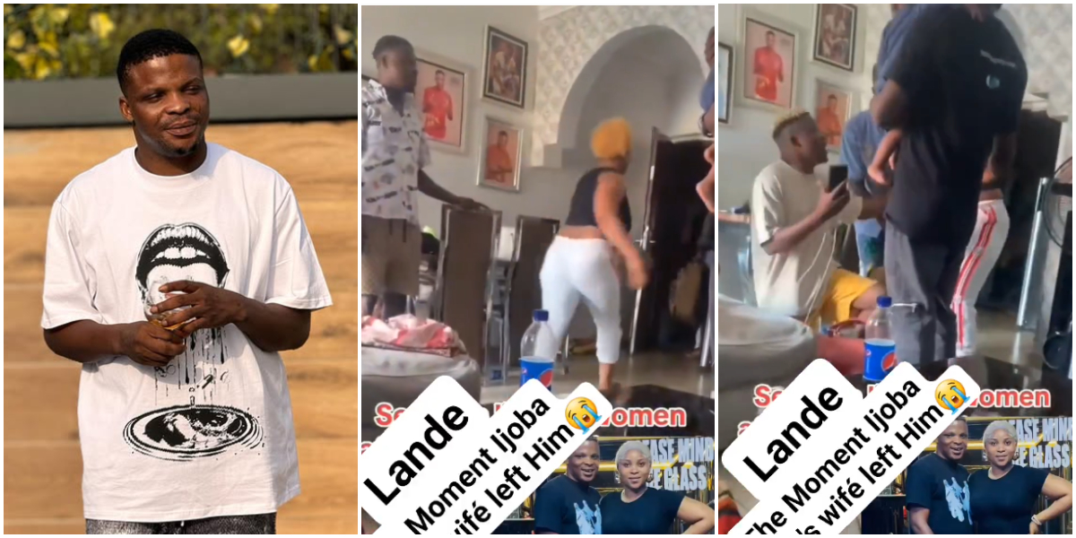 Video of Ijoba Lande kneeling, begging wife not to leave him despite infidelity allegations goes viral
