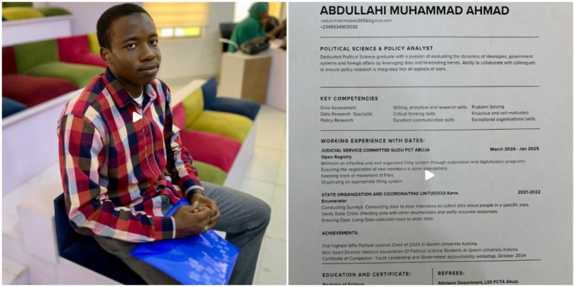 “Why I went to company with my CV uninvited” – Graduate with 4.89 CGPA speaks