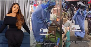 Video of Bimbo Ademoye disguising herself to buy things in Lagos market trends online