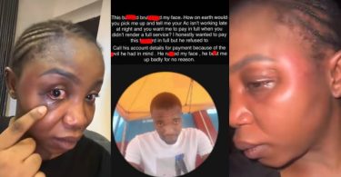 Lady cries out after Indrive driver assaults her over joke about deducting AC money