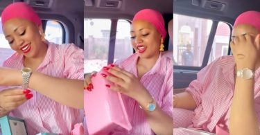 Regina Daniels shows off Rolex watch