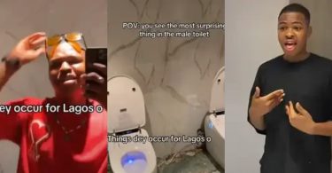 Man expresses shock after discovering “strange male” toilet at Lagos event