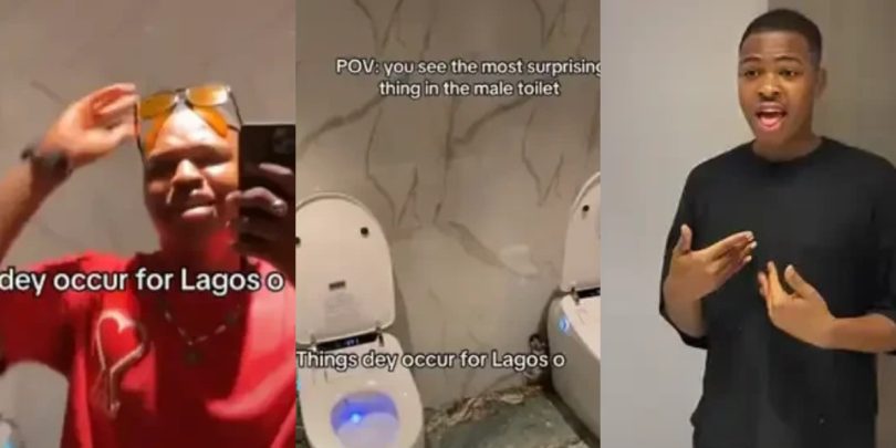 Man expresses shock after discovering “strange male” toilet at Lagos event